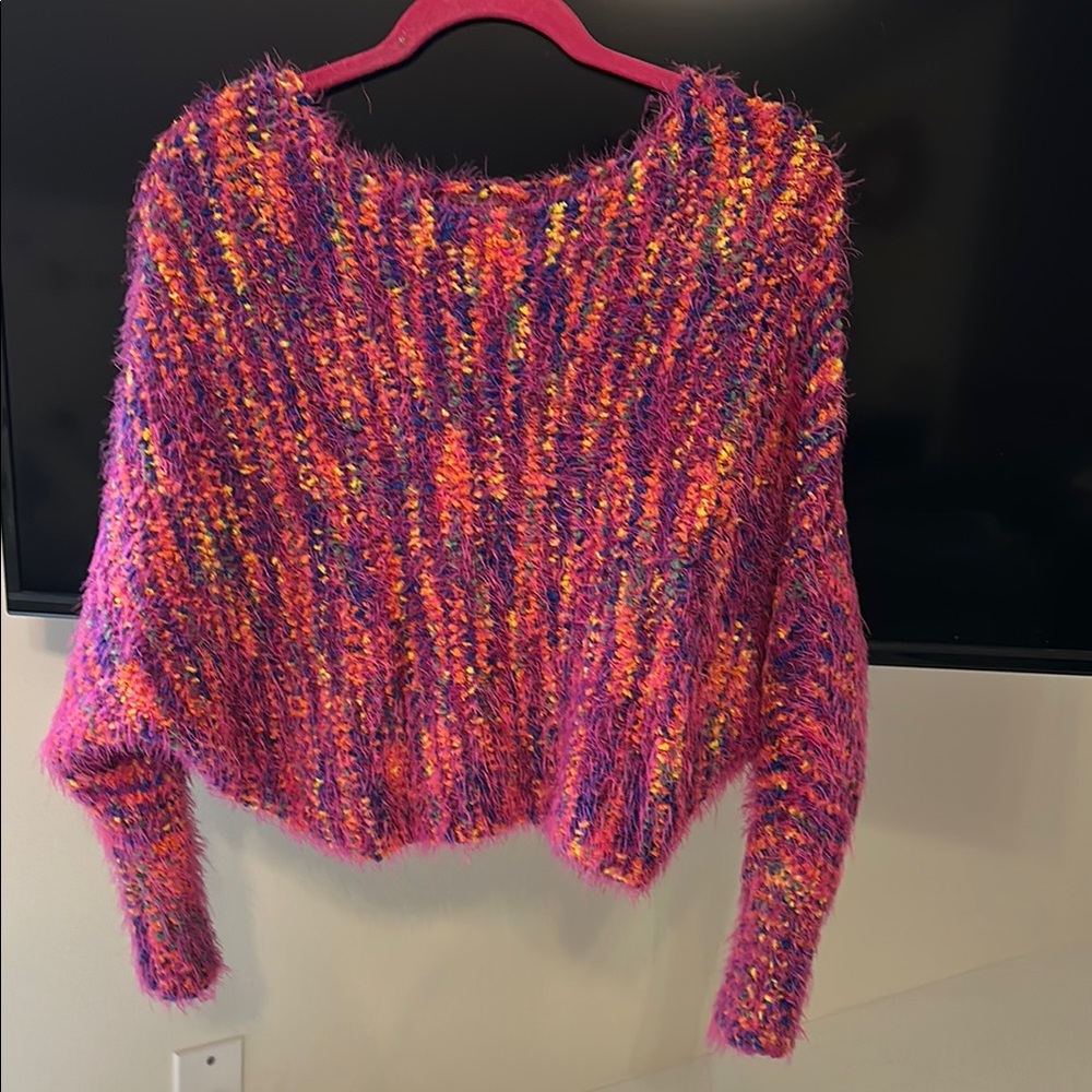 Colorful Fuzzy Women's Sweater